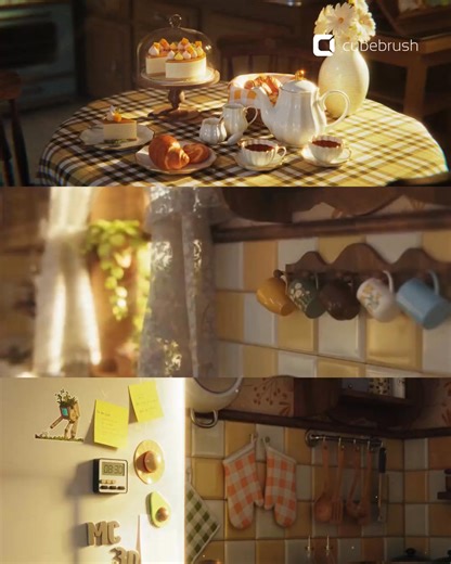 Design a cozy, fully stylized kitchen from scratch in Blender. This course by Mad Candy 3D walks you through layout, lighting, texturing, and rendering. All at your own pace. Perfect for 3D artists who love charm, mood, and detail. Start creating your dream kitchen in 3D: https://buff.ly/vU9NYDM | Cubebrush