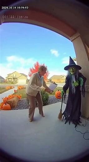 HOA Karen Gets Screamed at by Motion Sensor Witch! 😂🎃