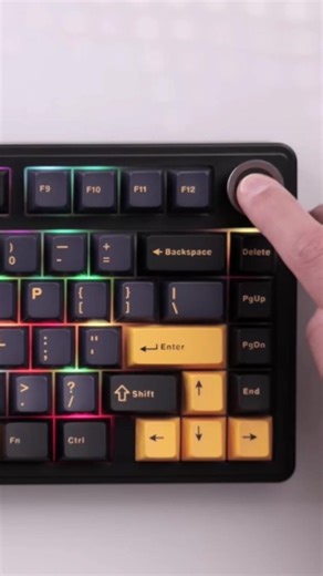AULA F75 Black Yellow Keyboard Quick Review #shorts