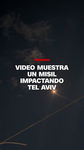 CNN capturó el momento en que un misil impactó en Tel Aviv el sábado por la noche. | CNN en Español