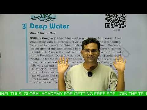 DEEP WATER | CLASS 12 ENGLISH CHAPTER 3 DEEP WATER | DEEP WATER CLASS 12 | DEEP WATER 12TH ENGLISH