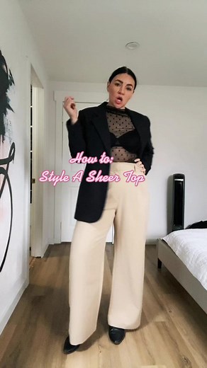 Here’s how I style a sheer top! #ootd #midsizefashion #midsizegal #curvyfashion #curvyqueens