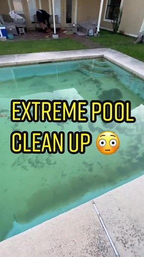 Extreme Pool Clean Up #poolcleaning #pooltok #oddlysatisfying #fyp #thebluewale