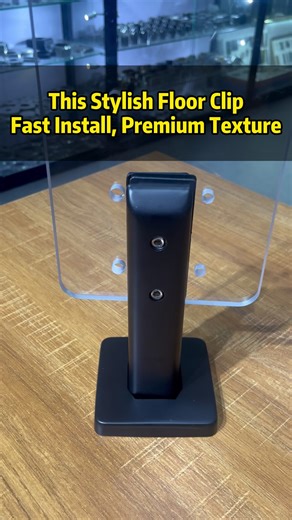 This stylish floor clip, Fast install,premium texture🤩 #glasswork #clips #stainlesssteel #factory #clamp