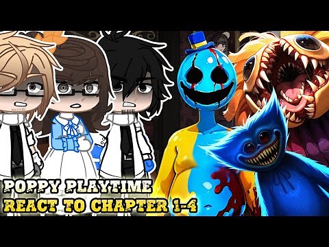 Poppy Playtime React To Chapter 1-4 | Scientist/Old Employees | The Player | Gacha React