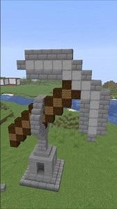 easy Minecraft statue build #minecraft #tutorial
