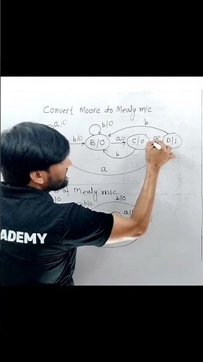 Conversation of Moore Machine to Mealy Machine ⚡AUTOMATA🔥TOC⚡FLAT