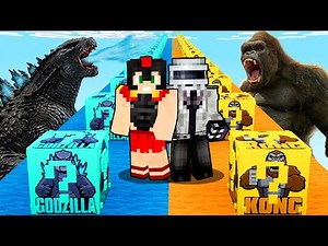 MINECRAFT: RETO DE LUCKY BLOCK de GODZILLA vs LUCKY BLOCK de KING KONG 😱☠️ Invictor