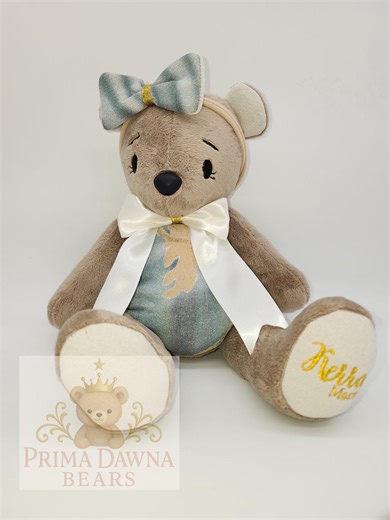 Memory Bear – Handmade Keepsake Personalized Teddy From Special Clothing - Etsy