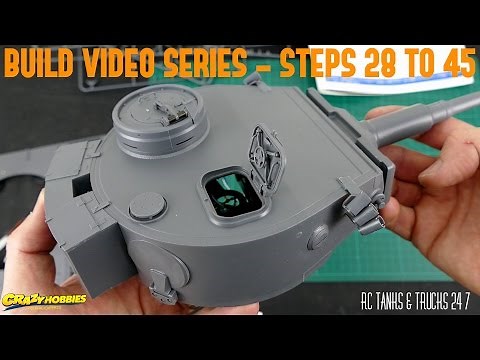 TAMIYA 1/16 TIGER 1 RC Tank BOVINGTON TIGER Build Series Video 4 - Steps 28 to 45