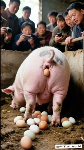 This Pig Laid Eggs… Everyone Was Shocked! 🐷