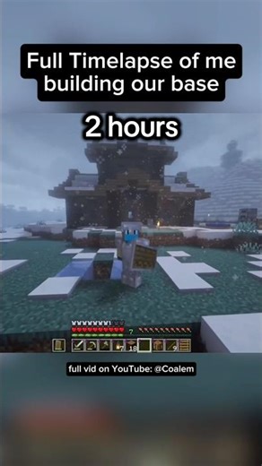Full Timelapse of me building my base #minecraft #minecraftbase #minecraftbuilding #timelapse #funny
