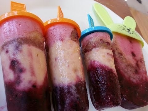 Healthy Rainbow Popsicles