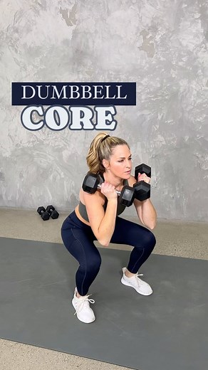 🔥SNEAKY CORE🔥 This week’s Dumbbell Cluster Sets are bringing the burn with sneaky core! Balance, stability, rotation and other isometric and dynamic ways to get your entire core working hard! These are just a few favorites from this workout, but full workout is on @youtube and in stories! Have you tried this one yet? Which move was the most challenging for you? For me it was the deadlift handoff— so fun and so tough! Also, be on the lookout for a LIVE Absolution kickoff party workout tomorrow 