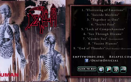 死亡金属 DEATH - _HUMAN_ Reissue (Full Album Stream)(1080P_HD)专辑 全集