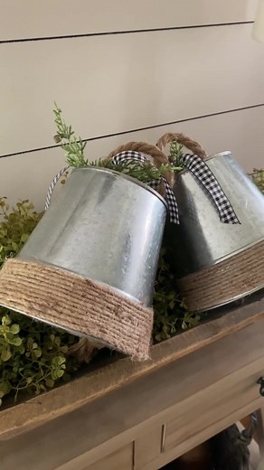 DIY Farmhouse Christmas Bells Using DT Galvanized Pot