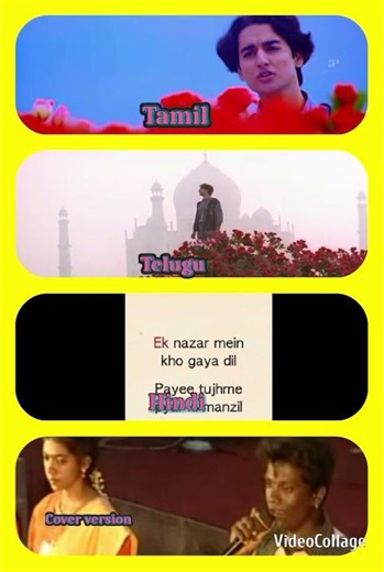🌈 Roja Roja Song in 3 Languages 🎦 | Multilingual Tamil Telugu Hindi | #Shorts #viral #arrahman