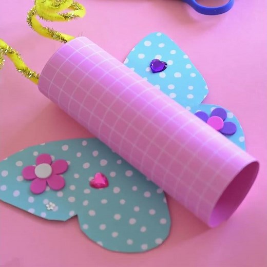 Einfache Bastelidee für Kinder 🦋 Perfekt bei schlechtem Wetter