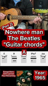 Nowhere man (The Beatles) TUTORIAL 🎸 (Part 2) #guitartutorial #tutorialchitarra