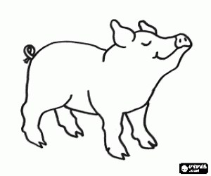 A pig coloring page printable game