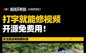 AI实现打字就能P视频，代码公开