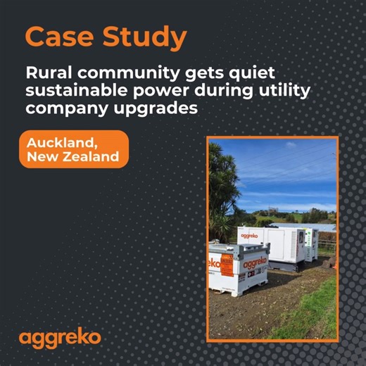 Powering sustainable solutions. 🌿 Aggreko partnered with Counties Energy to deliver a quieter, low-emission hybrid power system for a rural grid upgrade in Auckland. With a 90kVA battery and 125kVA diesel generator, we helped reduce CO2 emissions by 3.9 tonnes—meeting energy needs while keeping the community undisturbed. Discover more: https://bit.ly/3V99P0R #Aggreko #Energy #PowerSolutions #events #casestudy #manufacturing | Aggreko