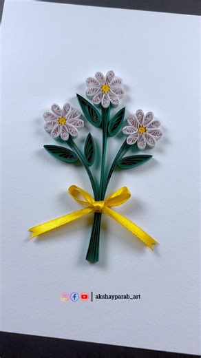 Flower Bouquet Paper Quilling Art 💐 | DIY Quilling Ideas #flower #shorts