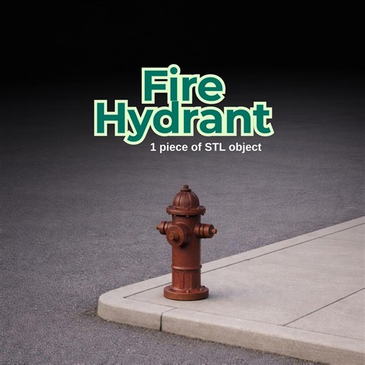 Fire Hydrant STL – Realistic Urban Street 3D Print Model - Etsy