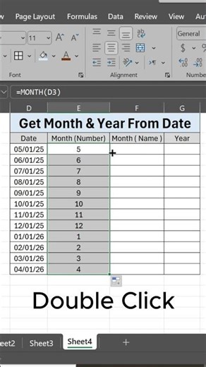 MONTH, TEXT & YEAR To Extract Date Details in Excel
