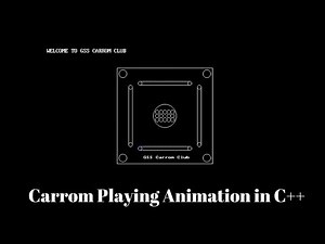 Carrom Playing animation in C++ || Turbo C