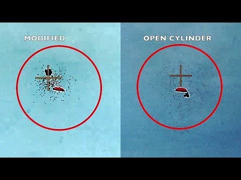 skeet shooting station 7 shot patterns for open, modified and full chokes