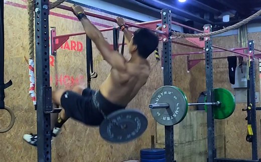 85kg高翻借力推，负重5kg双力臂