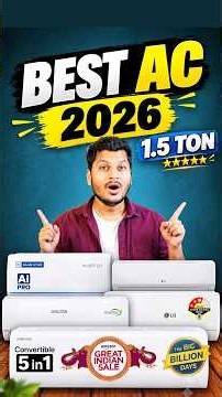 Best AC 1.5 Ton 5 Star in India 2026 | Best AC 2026 | Best Ac Under 40000 in big billion day