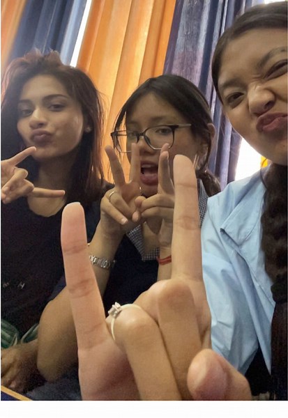 Happy Moments in Computer Class with Friends