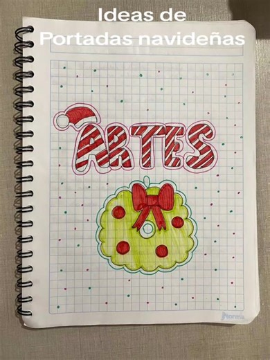 Ideas de Portadas Navideñas para Cuadernos
