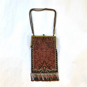 French Beaded Bag, Antique Beaded Flapper Purse With Fringe, Ca: 1920s. - Etsy