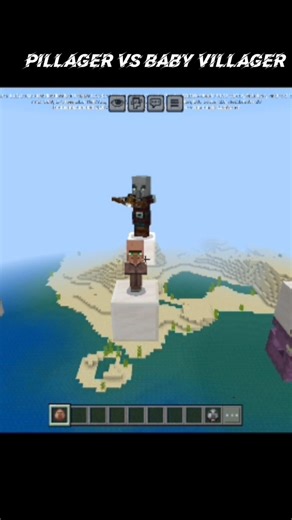 ⚔️ Pillager vs Baby Villager #minecraft #shorts