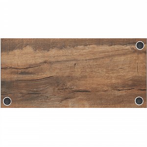 BFM Seating Relic 30" x 72" Rectangular Knotty Pine 2" Thick Melamine Table Top with 3 Wireless Chargers