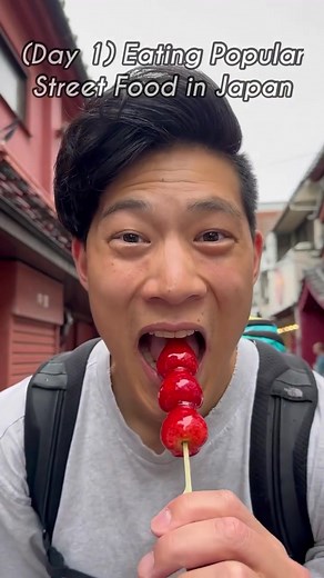 Eating Strawberry Tanghulu in Japan #hungryfam #tastetest #japanesefood #japanlife #japanthings #japantravel #streetfood #eatwithme #snackstime