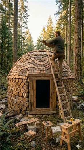 Building an Eco Dome Hut in the Forest | Full Timelapse Construction (Survival Shelter Build)