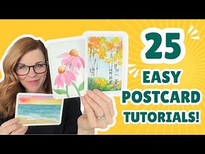 25 Easy Watercolor Postcards