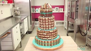 Chocolate on chocolate on chocolate! 😋 🍫 🍫 🍫 #HowToCakeIt -->http://bit.ly/YOsChocolateBarMegaCake