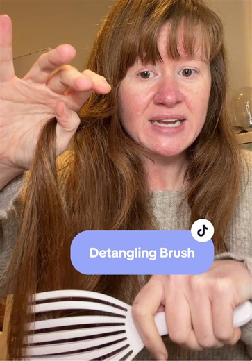 The best brush I have found for gently detangling my hair, which is always always tangled! I use this FlexiFlow detangler at least 2-3 times a day! #tiktokmademebuyit #blackfriday #hairbrush #hairdetangler #detanglingbrush