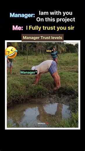Manager Trust Level 💀 | Relatable Office Meme | funny meme video #shorts