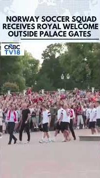 Norway Football Team Performs Iconic 'Viking Row' At Royal Palace Following World Cup Run | N18S