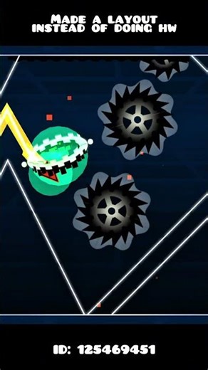 i made a gd layout instead of doing homework #geometrydash #gd #gdlevels #shorts