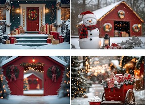 Cozy Christmas Dreams – 4 Magical Holiday Backgrounds for Heartfelt Photos - Etsy Australia