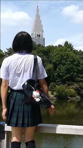 【58】女装高生が制服コスプレで新宿御苑を歩いてみた