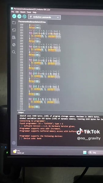 Little Pac-Man animation I made using arduino (: I’m quite happy with it. (Ignore the error message!!!!!) #nerd #fyp #foryou #science #programming #code #arduino #coding #aaaaaaaaaaaaaaaaaaaaaaaaaaaaaa #WhyDidIUseThisHashtaglmao
