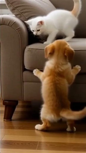 Insurmountable height#shorts #kitten #puppy #cute